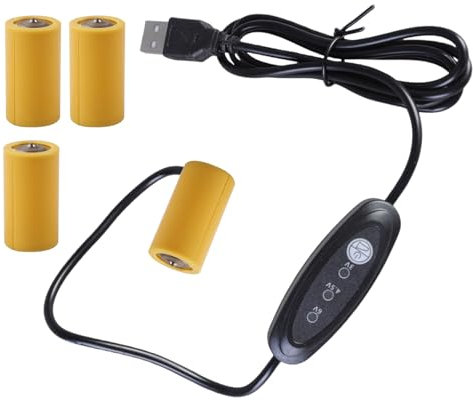 YIGZYCN LR14 C 3V 4.5V 6V Eliminatori di Batteria USB Alimentazione Sostituire 2-4Pcs 1.5V Batterie Cavo Della Batteria Per Orologio Vacanza