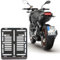 1x Kennzeichenhalter Mit 3D Carbon Look Streifen DE Für Kennzeichen im Format 180 x 200 mm 18 x 20 cm für Motorrad Roller (Mit 3D Carbon Look Streifen)