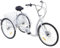 Poyujkyhr 26 Zoll Dreirad Für Erwachsene, 6 Gang Dreirad Fahrrad,Hohem Kohlenstoffgehalt Fahrrad,Tourenrad, Trike, Liegerad ，Einstellbare Sitzhöhe,Tragfähigkeit 120 Kg, Dreiräder Mit Korb