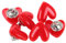 Healeved Lot De 6 Broches En Forme De Cœur Pour Femme En Résine Rouge Idéales Pour La Saint-Valentin