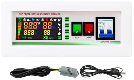 Sunmeit Termostato Digitale per, Termostato per Incubatrice 5 Modalità Regolatore Digitale per Incubatrice per Temperatura e Umidità AC110V-220V