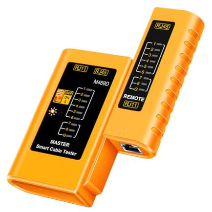 IMIKEYA Rj45/rj11 Network Cable Tester Tool Plastic Ethernet Cable Tester for Utp Lan Battery Not Included Easy to Use for Quick Connectivity Checks