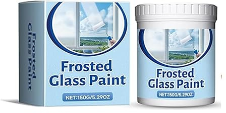 Peinture En Verre Givrée Étanche Pour Salle De Bain,Peinture En Verre Givrée,Peintures D'Intimité De Fenêtre Outils,Film De Fenêtre En Verres Givré À Base D'Eau,Peintures De Glaçage En Verres