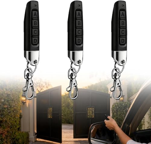 Fernbedienungs Handsender Duplikator Universal, 3 Stück Fernbedienung Garagentor, Garage Door Opener Schlüsselanhänger für Kopieren Code