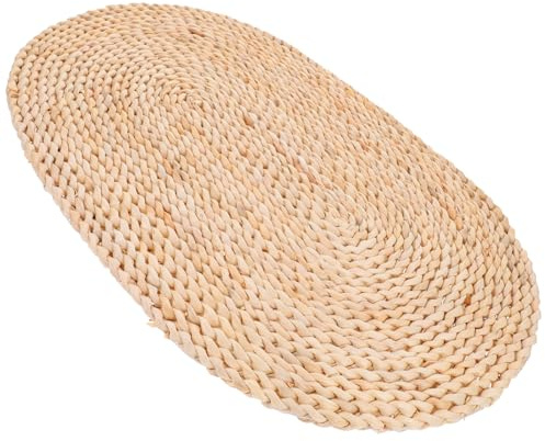 HYTROVE Platzsets aus Natürlichem Maisstroh rutschfest und Hitzebeständig Oval 30 X 45cm für Restaurant und Familienfeiern Geeignet