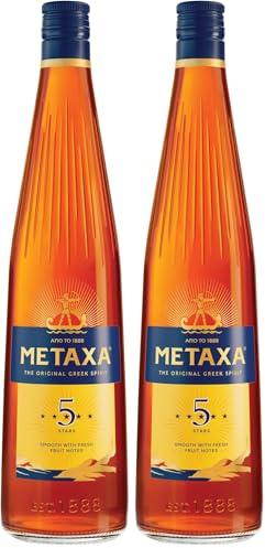Metaxa 5 Stars, The Original Greek Spirit, 1L (Pack of 2)