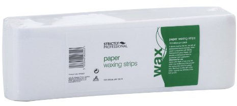 Strictly Professional Paper Waxing Strips – Pack of 100 – Disposable Hair Removal Wax Strips for Body & Face – Smooth & Hygienic Salon Quality