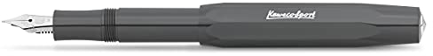 Kaweco SKYLINE SPORT Füllhalter Grey I Premium Füllfederhalter für Tintenpatronen mit hochwertiger Stahlfeder I Füllfederhalter 13 cm I Füller in Grau I Federbreite: M (Medium)