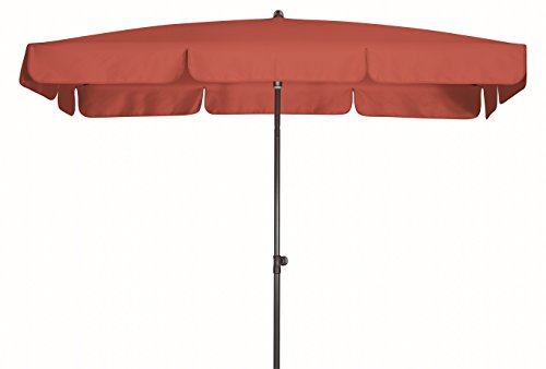 Doppler Absolut wasserdichter Gartenschirm Waterproof 260x150 UV-Schutz 80, Farbe terrakotta