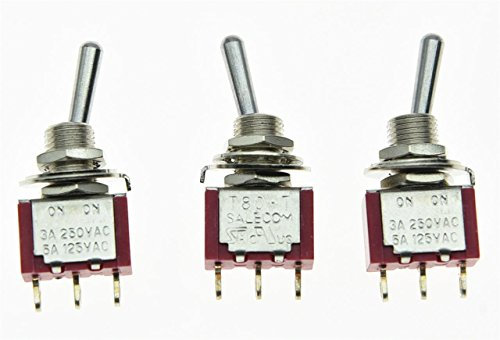 Salecom 3 x SPDT 2 posizione della chitarra mini interruttore a levetta UL auto/barca interruttori