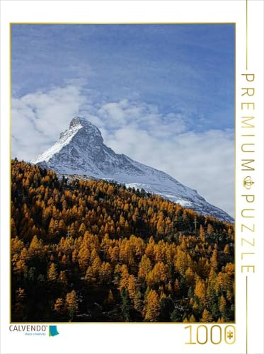 CALVENDO Puzzle Goldene Herbststimmung mit Matterhorn - Zermatt | 1000 Teile Lege-Größe 48 x 64 cm Foto-Puzzle für glückliche Stunden
