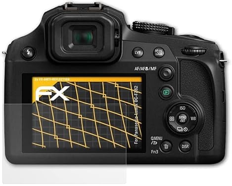 atFoliX Panzerfolie kompatibel mit Panasonic Lumix DC-FZ82 Schutzfolie, entspiegelnde und stoßdämpfende FX Folie (3X)