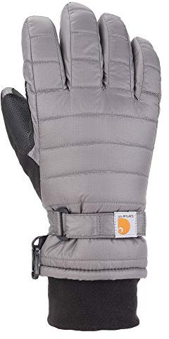 Carhartt Damen Quilts Isolierter wasserdichtem Wicking-Einsatz Handschuhe für kaltes Wetter, Dunkelgrau, Medium