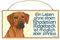 RHODESIAN RIDGEBACK - Haustierschild mit Spruch und realistischer Grafik. Als Tür, Torschild, Wanddekoration geeignet. Warnschild, Holztafel, Hausschild.