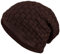 Balinco warm gefütterte Beanie mit Teddy-Fleece Fütterung Wintermütze mit Flechtmuster Einheitsgröße für Damen & Herren Mütze (3A) (Dunkelbraun)