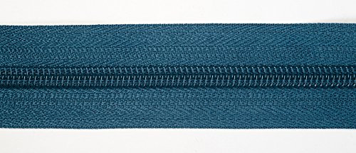 Jajasio Endlosreißverschluss mit Zipper 3mm (Nonlock), 5 Meter, Reißverschluss endlos Auswahl aus 40 Farben/Farbe: 74 – Petrol