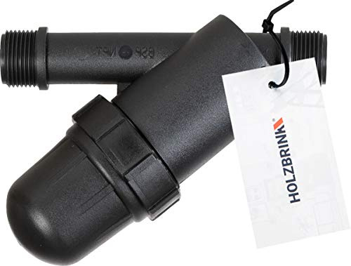 HOLZBRINK Wasserfilter Siebfilter Außengewinde 1“, Filter für Bewässerungssystem Mesh 120, Metallnetzfilter, 1 Stück