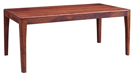 MASSIVMOEBEL24.DE Esstisch Sheesham Dunkelbraun geölt Brooklyn #02 | 160x90x76 cm (BxTxH) 36 kg Mid Century zerlegt vollmassiv