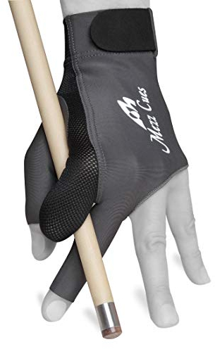 MEZZ Premium Billard-Handschuh – passend für beide Hände (groß/X-Large, grau)