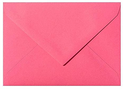Paper24 50 Briefumschläge DIN C6 114x162 mm, nassklebend, für Einladungen, Grußkarten A6, für Hochzeit, Geburtstag in Pink
