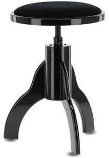 GEWA Pianostuhl , Sitz rund 35cm, schwarz hochglanz