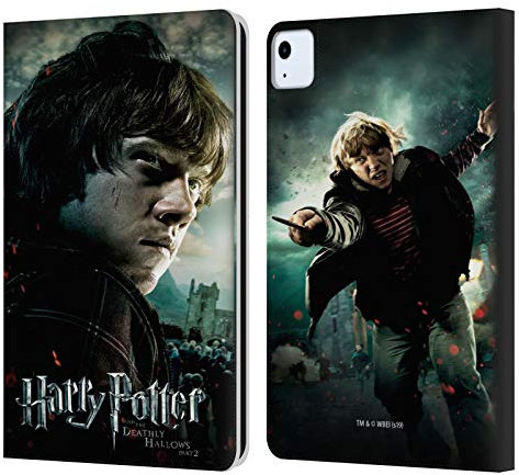 Head Case Designs Licenciado Oficialmente Harry Potter Ron Weasley Reliquias mortales VIII Carcasa de Cuero Tipo Libro Compatible con Apple iPad Air 2020/2022