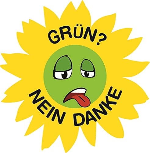 U24 Aufkleber Grün - Nein Danke Smily Autoaufkleber Sticker Konturschnitt