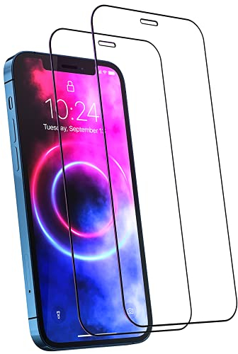 SCNTEX Protector de pantalla compatible con el iPhone 12 mini - (2-Pack) Cristal Templado incluye toallitas de limpieza y antipolvo - (13.76 cm)
