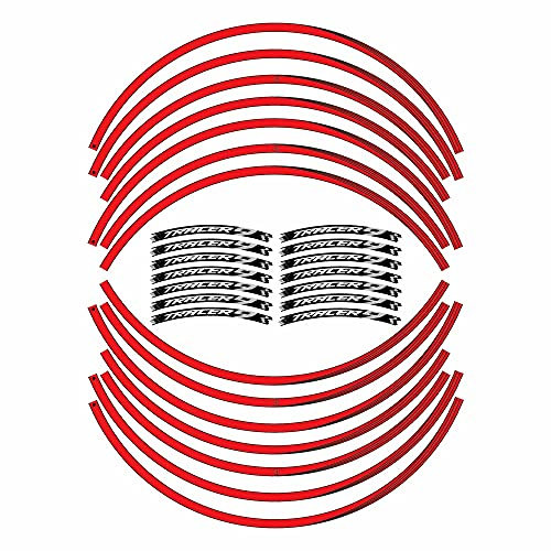 labelbike - Adesivi Strisce Moto Cerchi Ruote Kit Protezioni compatibili con Yamaha Tracer 9 2021 Rosso