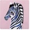 Bunte farbenfrohe Untersetzer mit Kork, Designer Pete Cromer, Tier-Motiv, als Keramik-Untersetzer für Kaffe & Tee Tassen, Gläser oder Heißgetränke, 9,5 cm lang (Zebra (pink))