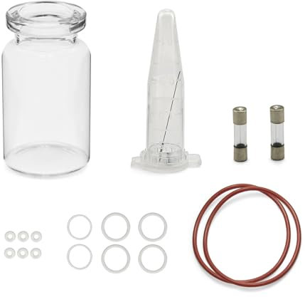 Elitzia Accessoires de machine hydrofaciale pour machine à éplucher hydrofacial Aqua (verre pulvérisateur, 5 tailles de joint en caoutchouc, 2 fusibles à aiguille fine)