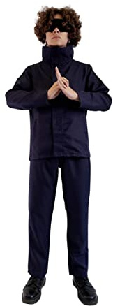 CoolChange Cosplay Kostüm von Satoru Gojo für Jujutsu Kaisen Fans | inkl. Augenbinde | Größe: XL