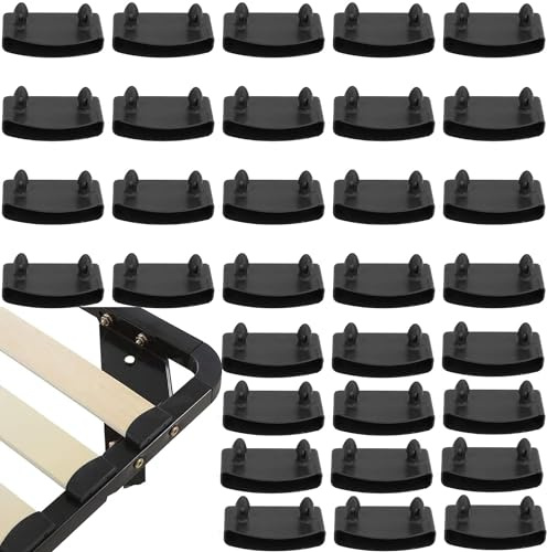 Wady Endkappen für Lattenrost, schwarz, 54 mm, 30 Stück Halterungen für Lattenrost – für Bett – Latten für Lattenrost, Endkappen für Lattenrost, Verbindungszubehör – für Bett – Doppelbett