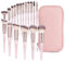 Make up Pinsel 18 Pcs Professionelles Make up Pinsel Set Lidschatten Rouge Make up Pinsel Reise Kabuki Gesichtspuder Augen Schminkpinsel Mit Etui