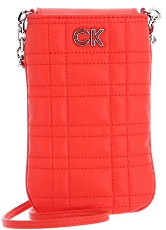 Calvin Klein Re-Lock Quilt Phone Pouch Deep Orange
