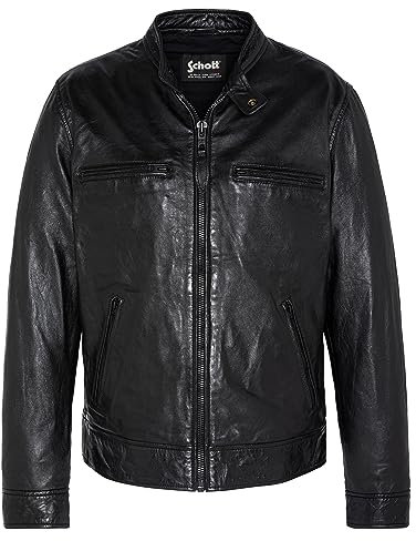 Schott NYC Lcnewportx Giubbotto, Nero, S Uomo