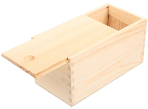 SEWACC Schmuckschachtel Holz Aufbewahrungsbox Mit Schiebedeckel Tragbare Holzkiste Zur Schmuckorganisation Und Kleingegenstände Für Zuhause Und Büro