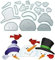 Gowxs Weihnachts-Schneemänner-Stanzschablonen für Kartengestaltung, Stanzformen, Schablonen für Basteln, Scrapbooking, Fotoalbum, dekorative Prägepapier-Stanzformen für Kartengestaltung, Vorlagen
