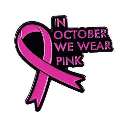 en Octobre, Nous Portons Une Broche De Ruban Rose Épingle