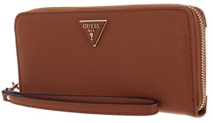 GUESS Portemonnaie mit Zip-Around-Reißverschlu, braun(cognac), Gr. One Size