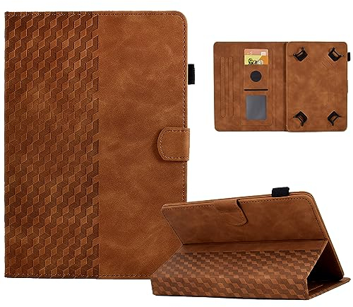 Funda universal para tablet de 10 pulgadas, de piel, multiángulo, soporte para bolígrafo, para tablet de 9,7 pulgadas, 10,1 pulgadas, 10,2 pulgadas, 10,3 pulgadas, 10,3 pulgadas, 10,4 pulgadas, 10,5