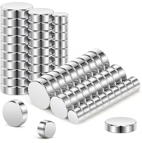 Wukong Neodym Magnete Set in 3 Größen, 60 Stück 5mm/8mm/10mm x 3mm Dicke Extra Stark Klein Magnete für Magnettafel, Pinnwand, Whiteboard, Kühlschrank, Magnetboard, inkl.