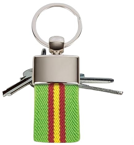 LEMON BLUE Llavero bandera de España de lona y metal con anilla de acero inoxidable. Llavero para hombre y mujer con la bandera de España. (Verde)