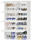 JOISCOPE Shoe Storage Cabinet Organiser 2 x 8 Tier Modular Dustproof Plastic Shoe Rack Cabinet, Large Capacity Multifunctional Shoe Cabinet, Space Saving for Hallway Bedroom Entryway, Milky