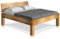moebel-eins CURBY 4-Fuß-Bett mit Kopfteil, Material Massivholz, rustikale Altholzoptik, Fichte