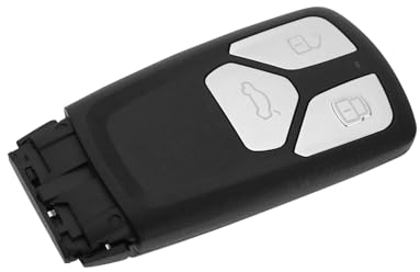 YINETTECH 3 Button Remote Smart Key Shell Compatible with Audi TT A4 A5 Q7 SQ7 RS TTS Remote Key Shell with Battery Holder Car Fob Key Case Replacement