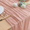 Asee'm Tischläufer Käsetuch 300 x 90cm Staubiges Rosa Boho Transparente Läufer Tisch Hochzeit Gaze Stoff Rustikale Käse Tuch für Braut Dusche Party