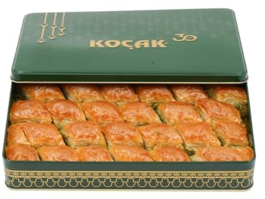 Berühmte Gaziantep Türkische Pistazie Koçak Baklava,(2,2 lb - 1000 g) 30 Stück,Täglich frischer Versand aus Gaziantep,Türkei,Handgefertigte türkische Köstlichkeiten,Keine Konservierungsstoffe