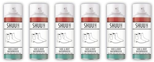 HitlineUK Shoe Protector Spray 6 x 300 ML - long lasting Waterproof and stain protection, Waterproof Spray to Protect Shoes
