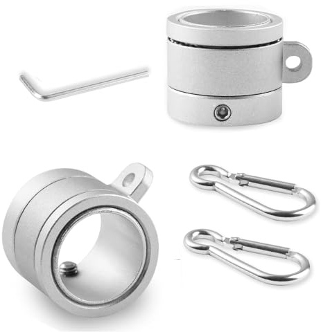 ZOMCHAIN Aluminium-Fahnenmastringe, drehbare Fahnenmast-Flaggen-Clips, 360 Grad, kein Verheddern, Fahnenmast-Ringe mit Karabiner für Fahnenmast mit 2,5 cm Durchmesser
